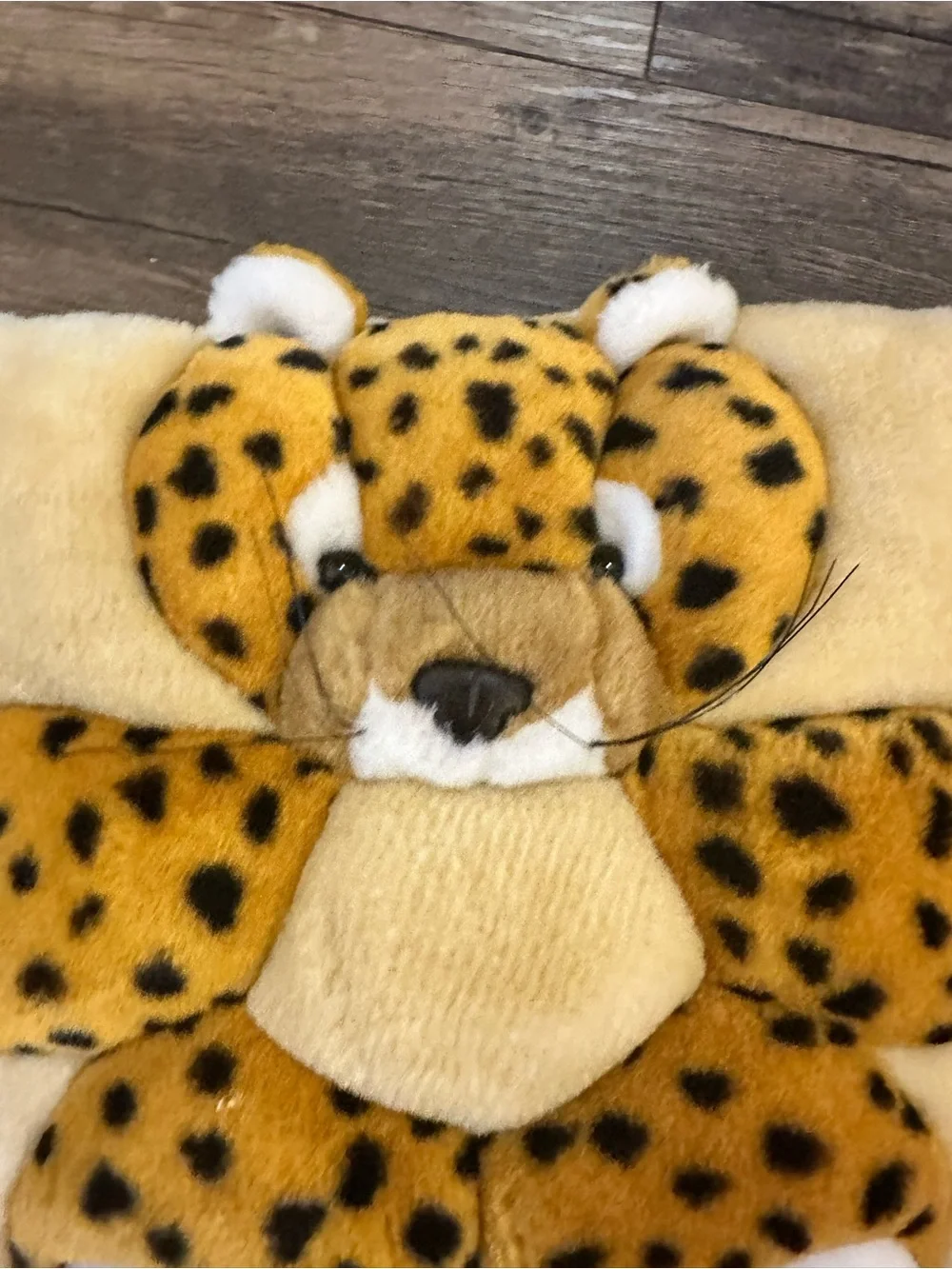 Vintage 1998 Cheetah Plush Pillow - Soft Decorative Throw Pillow